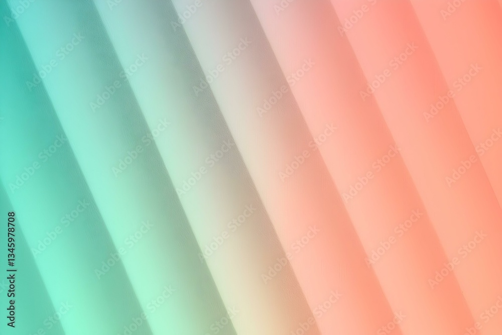 Obraz premium Abstract diagonal pastel background. Perfect for website banners, social media, and presentations. Soft teal and coral gradient.