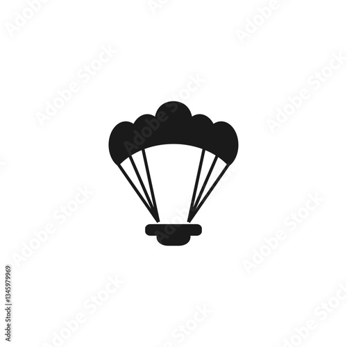 Parachuting icon  isolated on white background