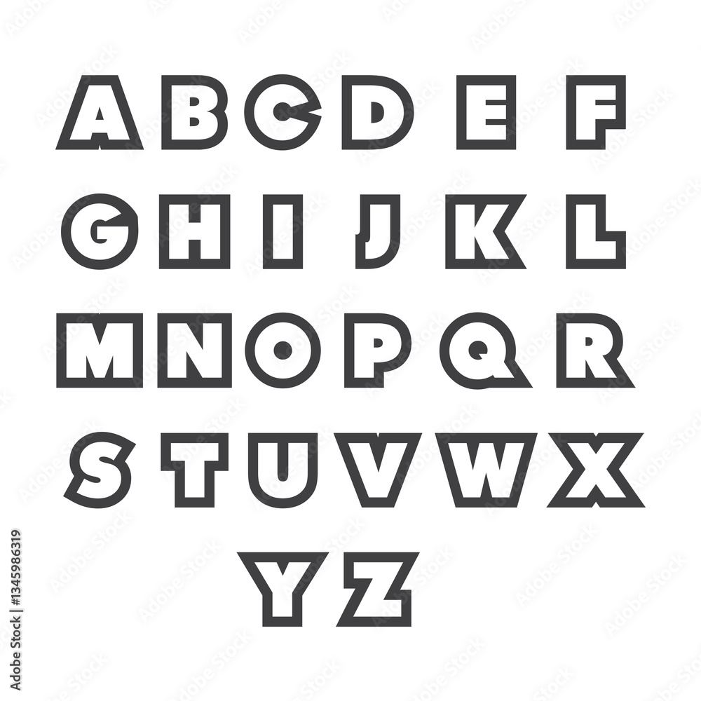 Set logo vector all alphabet letters full pack graphic design template vector illustration. Set logo vector all alphabet letters full pack graphic design template vector illustration.