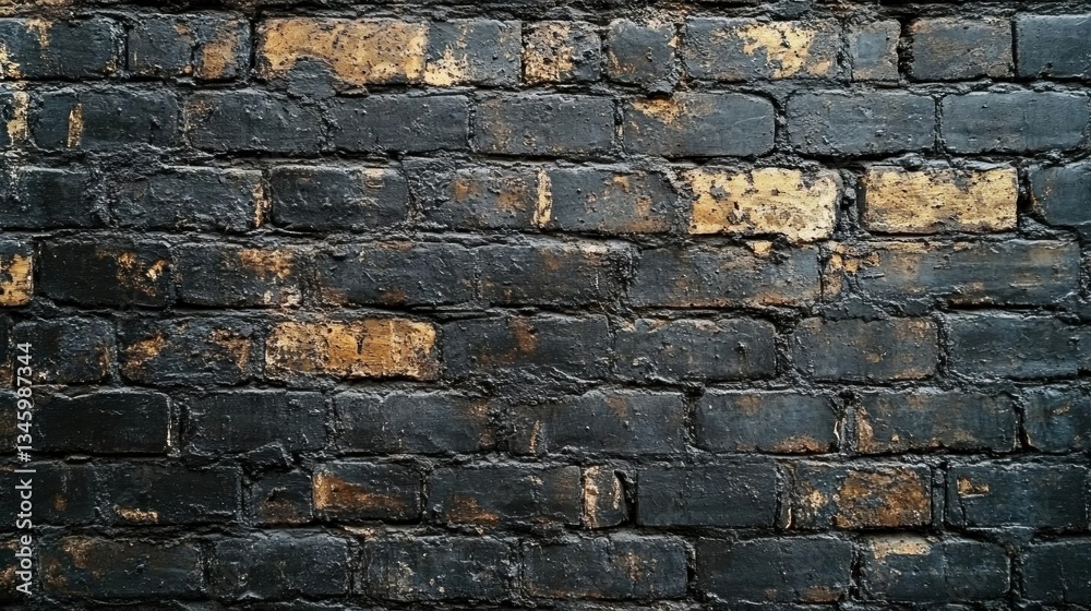 Dark Aged Brick Wall Texture Background Image