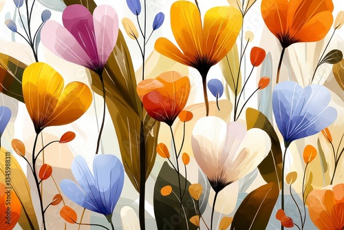 Discover exquisite floral artistry with our hand-drawn botanical elements, showcasing delicate flowers and intricate leaf patterns This unique image features an isolated transparency, perfect for