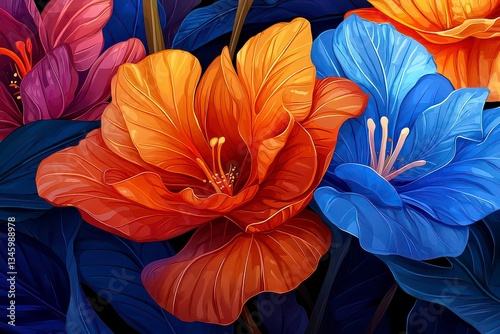 Discover exquisite vector illustrations of hand-drawn botanical elements featuring vibrant floral patterns with isolated transparency Perfect for crafting elegant designs, seamless backgrounds, and