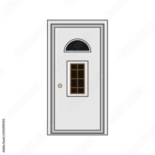 ingress door house entrance cartoon vector illustration