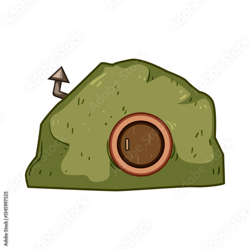 decor gnome house cartoon vector illustration