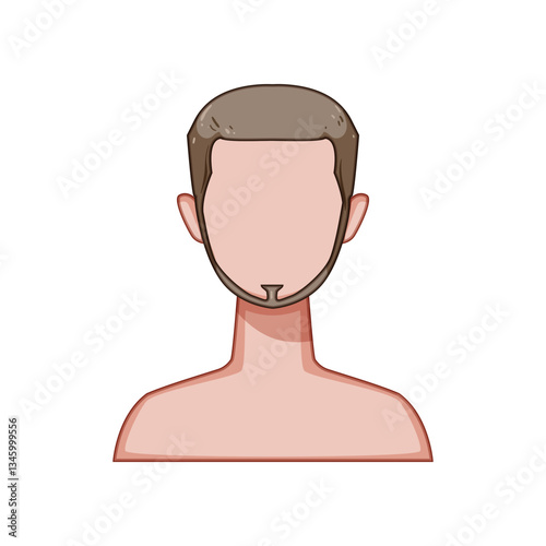 fringe hairstyles for men cartoon vector illustration