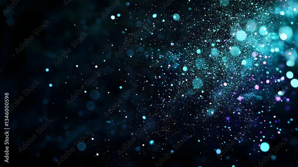 Obraz premium Abstract Sparkle Blue Glitter Background