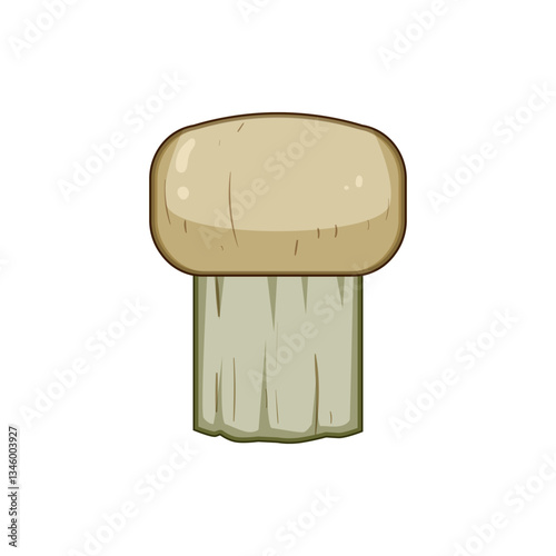 boar mushroom brush cartoon vector illustration
