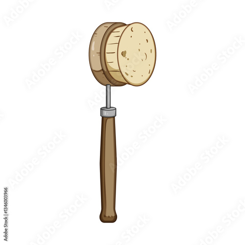 detangle mushroom brush cartoon vector illustration