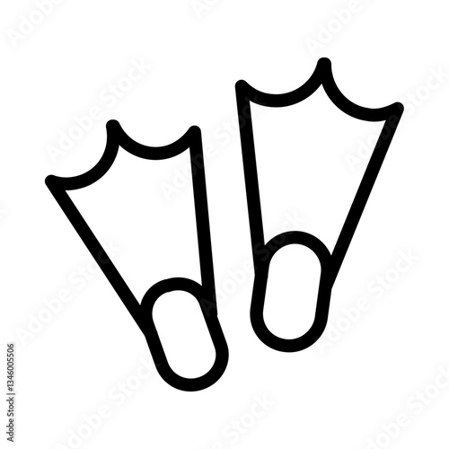 Fins icon. sign for mobile concept and web design. vector illustration
