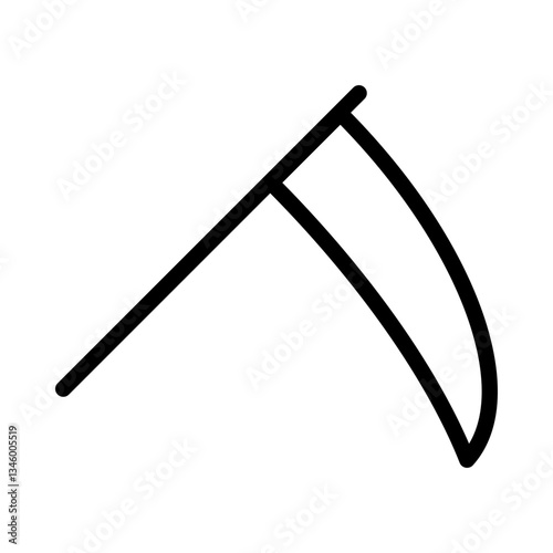 Farm scythe icon. Simple illustration of farm scythe vector icon for web design isolated on white background