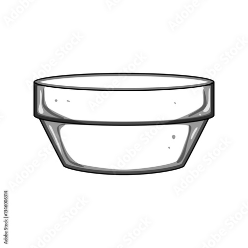 zipper sauce dipping bowl cartoon vector illustration