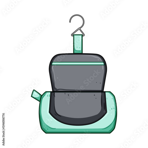 ember toiletry bag cartoon vector illustration