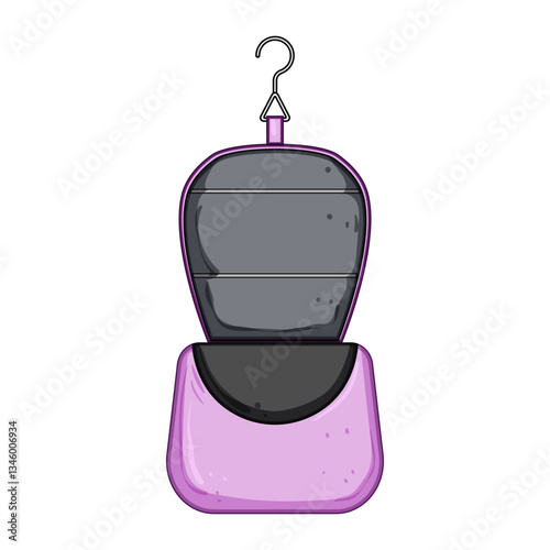 flicker toiletry bag cartoon vector illustration