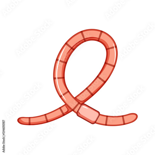 annelid worm cartoon vector illustration