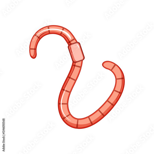 soil worm cartoon vector illustration