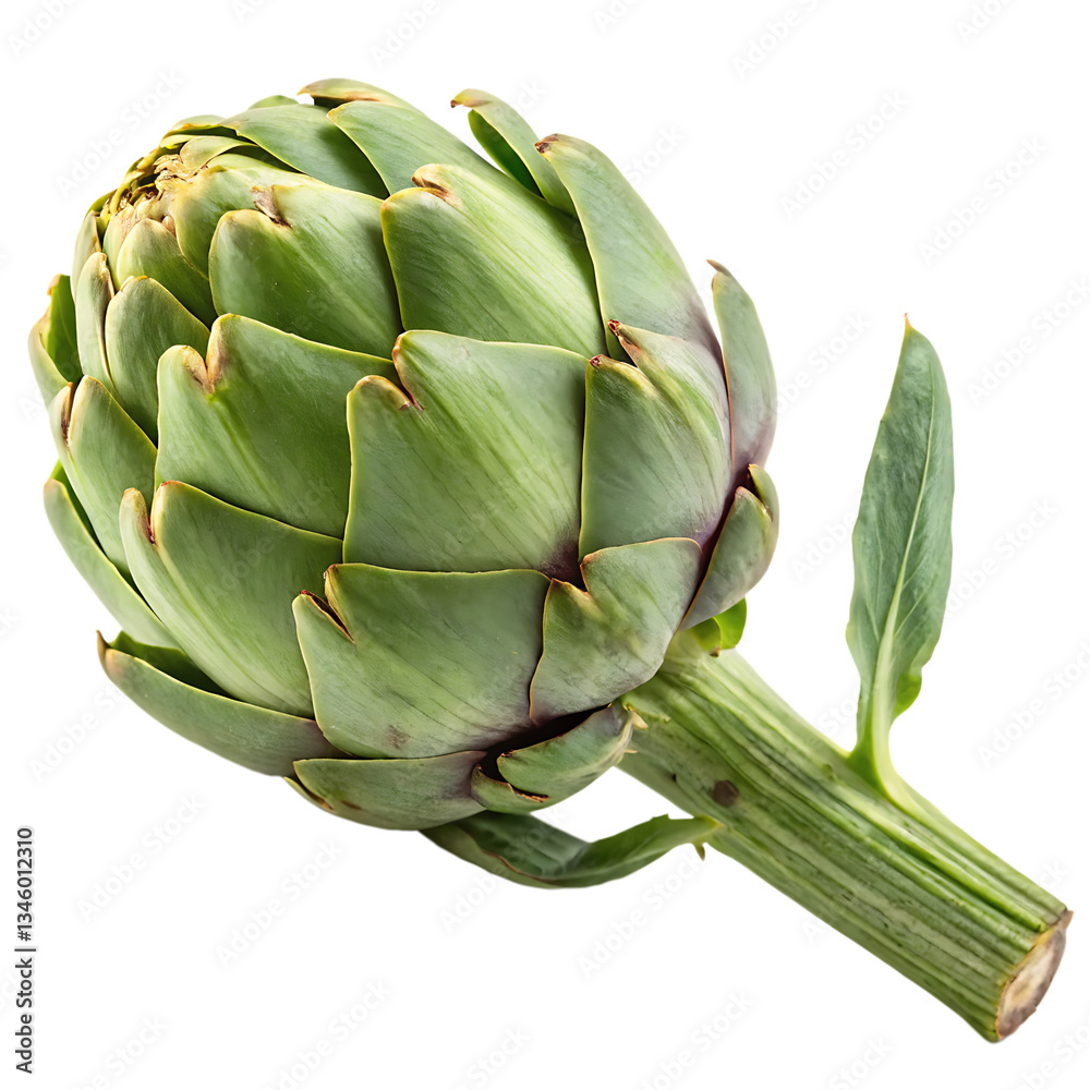 Fototapeta premium Artichoke isolated on transparent background