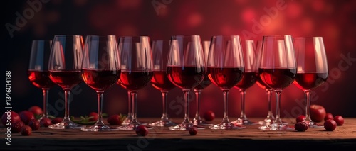 A glass of red wine, a moment of elegance and refinement