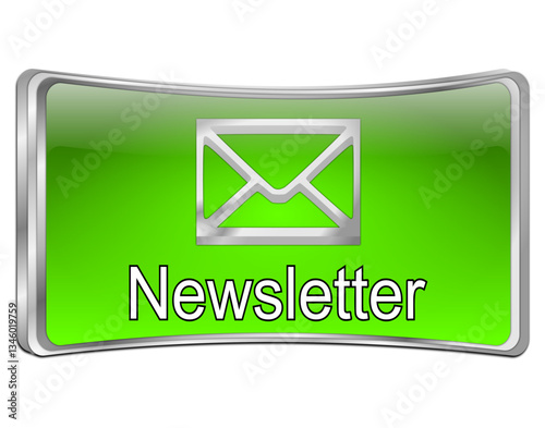 Newsletter Button - 3D illustration
