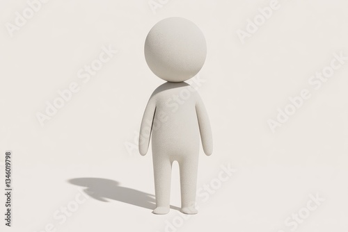 Obraz na płótnie Simple 3D Rendered Figure w salonie