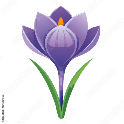 Obraz na płótnie purple crocus flower vector icon design w salonie
