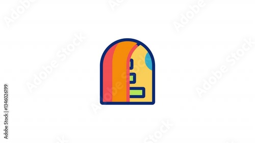 Abstract Shape Animated Alpha Icons loop