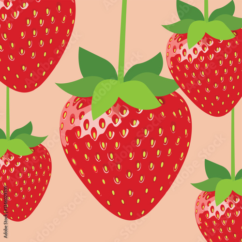 Fresh Strawberries Growing on Plants in the Garden.