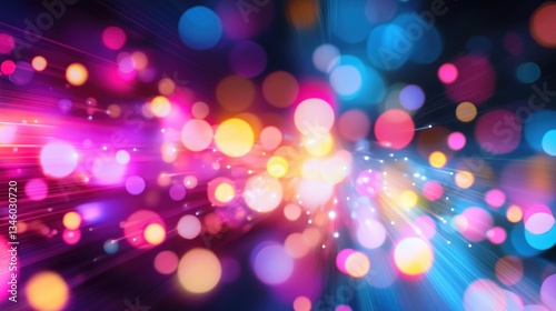Vibrant Burst of Colorful Lights: An Abstract Visual Symphony