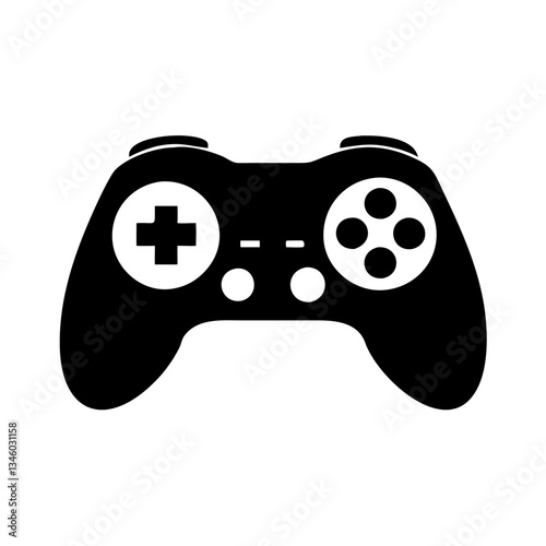 game controller icon, game controller silhouette vector illustration-simple silhouette illustration of game controller, perfect for game controller logos and icons