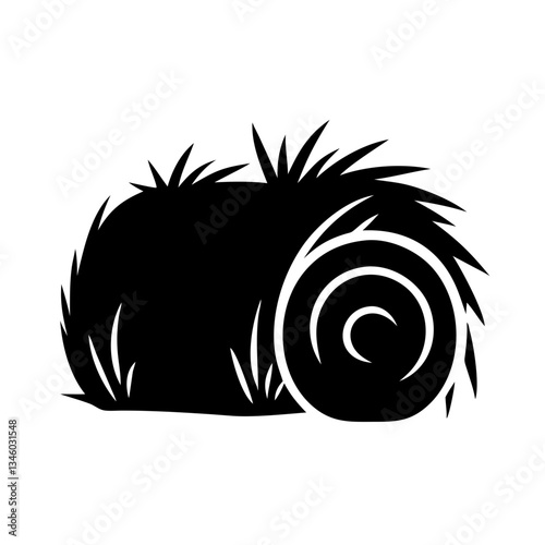 hay bale icon, hay bale silhouette vector illustration-simple silhouette illustration of hay bale, perfect for hay bale logos and icons