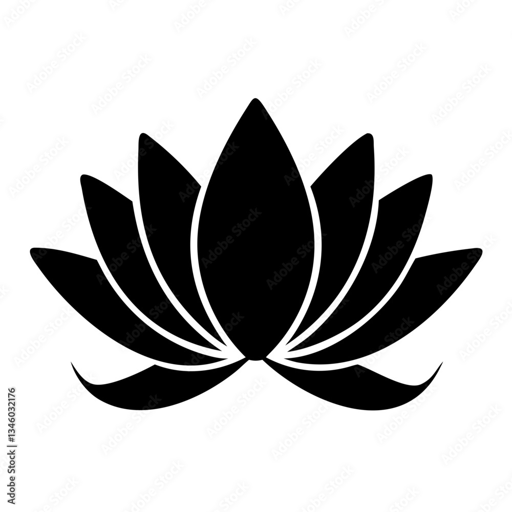 lotus flower icon, lotus flower silhouette vector illustration-simple silhouette illustration of lotus flower, perfect for lotus flower logos and icons lotus flower icon, lotus flower silhouette vector illustration-simple silhouette illustration of lotus flower, perfect for lotus flower logos and icons