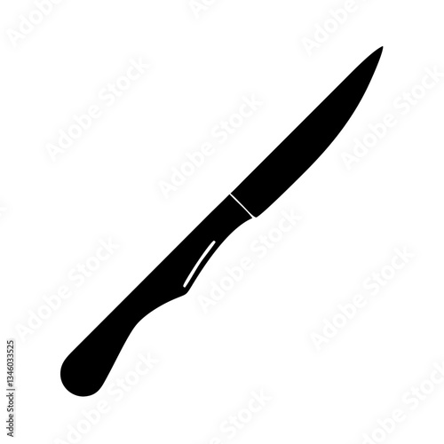 scalpel icon, scalpel silhouette vector illustration-simple silhouette illustration of scalpel, perfect for scalpel logos and icons