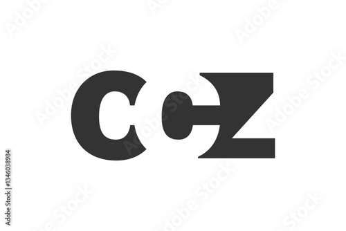 CCZ logo design. Initial letter C C Z bold font style for tech startups, consulting, corporate branding. Creative company name, headlines typography identity, trendy logotype.