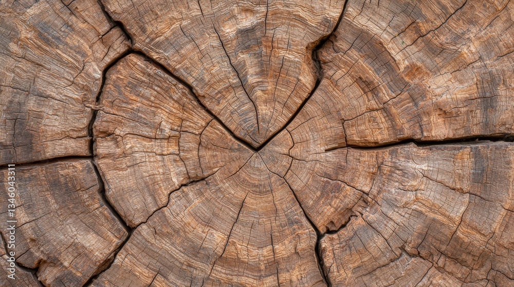 Fototapeta premium Examining tree rings wood texture patterns nature close-up photography organic environment