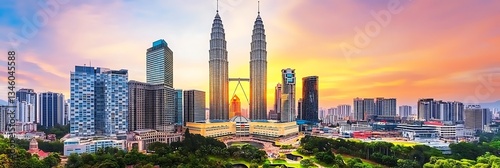 Kuala Lumpur Skyline Sunrise Cityscape
