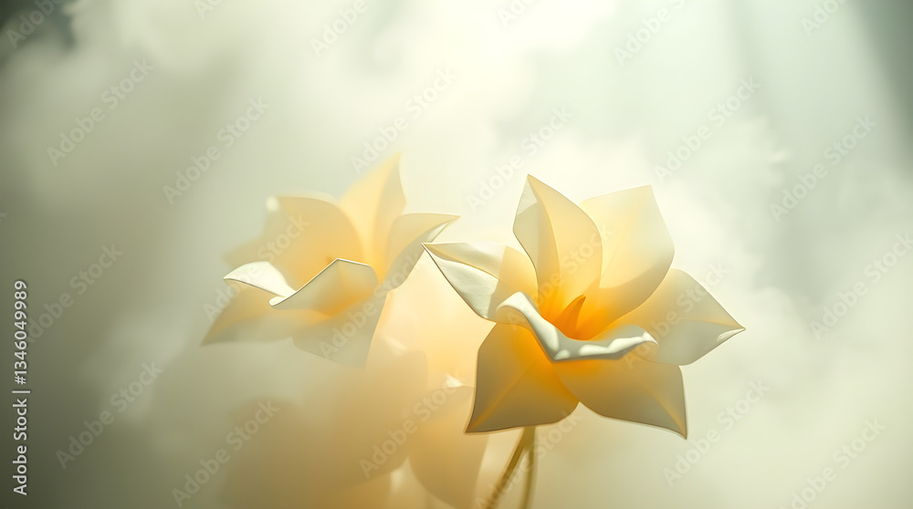 Obraz premium The Elegance of a Creamy White Vanilla Flower