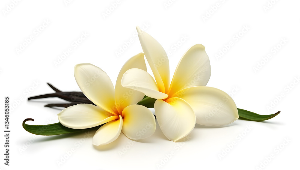 Obraz premium The Elegance of a Creamy White Vanilla Flower