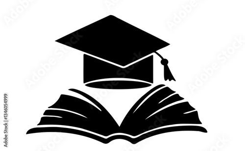 Graduation Celebration. Vector illustration of a group of graduates tossing their caps in celebration of graduation.graduation hat diploma icon. Graduation hat and diploma web icon.Vector illustration