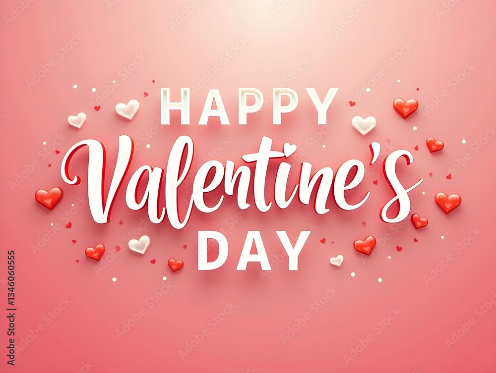 Serene Valentines Day Banner with Elegant Happy Valentine Day Message in Beautiful Design Serene Valentines Day Banner with Elegant Happy Valentine Day Message in Beautiful Design