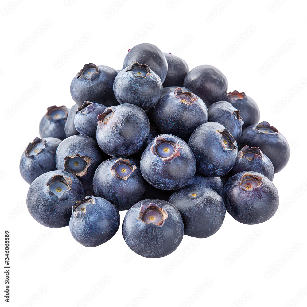 Fototapeta premium Blueberry fruit isolated on white or transparent background