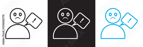 Complaint Icon.  Vector illustration. isolated on white and black background. EPS 10