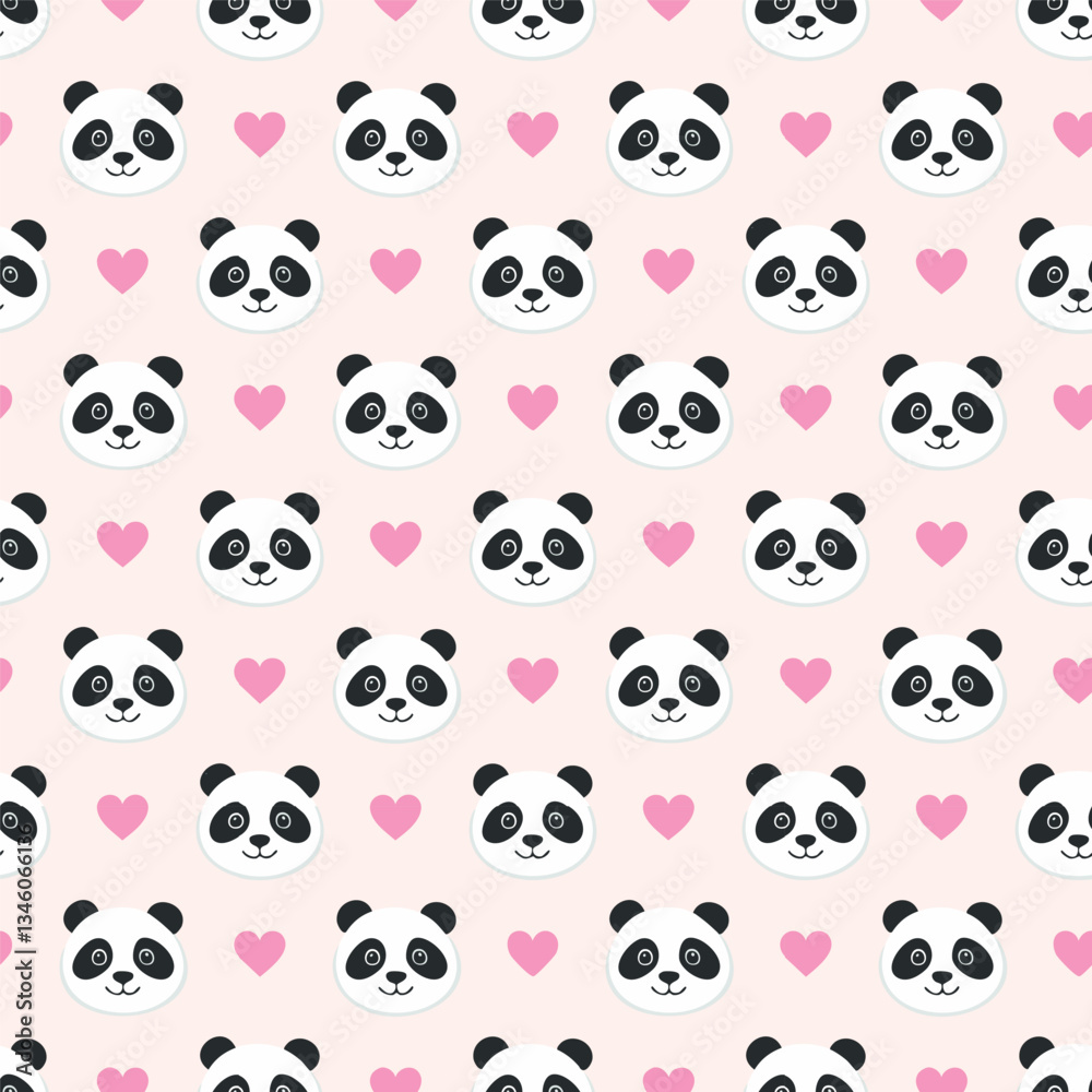 Cute panda pattern background design Cute panda pattern background design