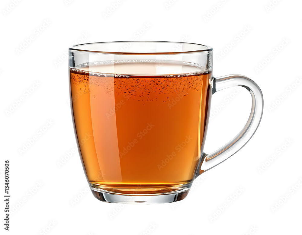 A glass mug filled with amber tea a refreshing beverage perfect for a relaxing afternoon A glass mug filled with amber tea a refreshing beverage perfect for a relaxing afternoon