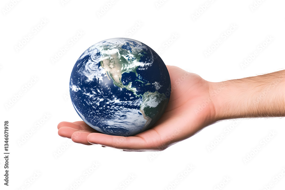 Conceptual Photo of Earth Globe in Human Hand Against Transparent Background Representing Environmental Protection and Global Responsibility for a Sustainable Future of Blue Planet Conceptual Photo of Earth Globe in Human Hand Against Transparent Background Representing Environmental Protection and Global Responsibility for a Sustainable Future of Blue Planet