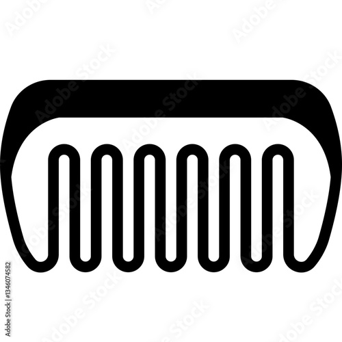 comb solid line icon