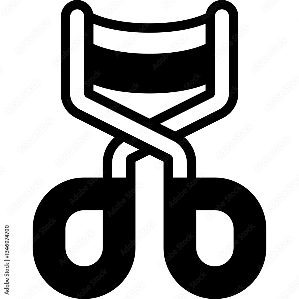eyelash curler solid line icon eyelash curler solid line icon