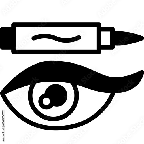 eyeliner solid line icon