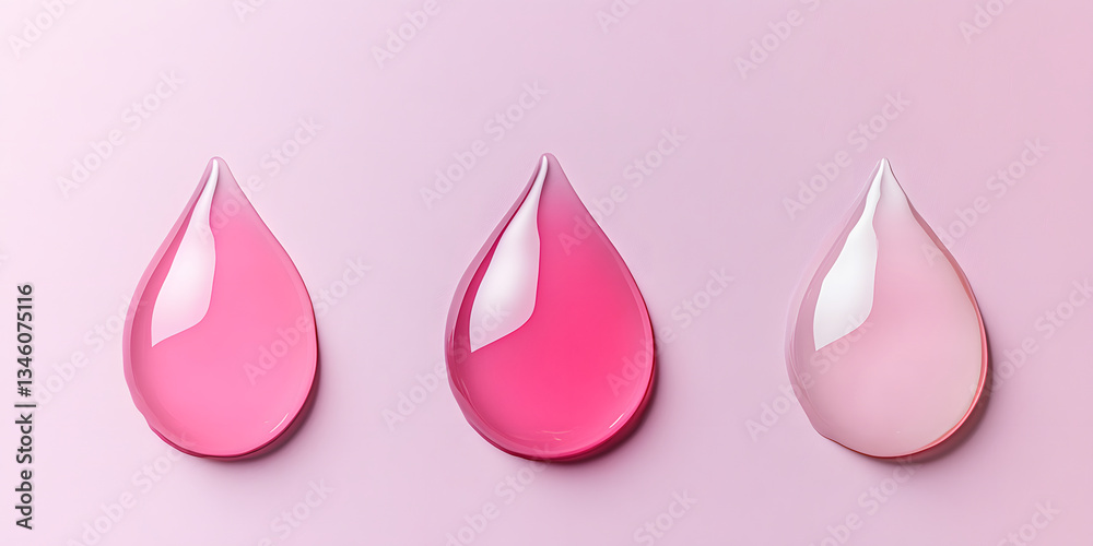 Creative pattern of pink liquid dripping Creative pattern of pink liquid dripping