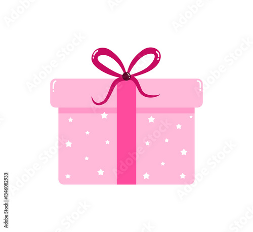 Gift Box Vector Illustration. Surprise Gift Box Illustration. Flat Style Vector.