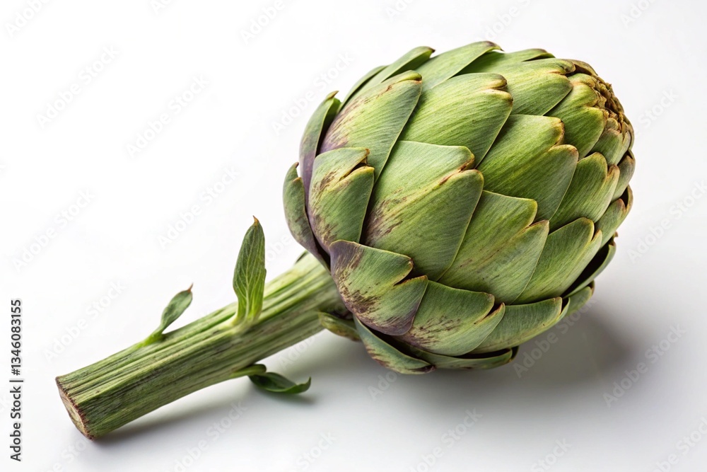 Obraz premium green artichoke on a white background