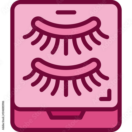 false eyelashes two tone icon